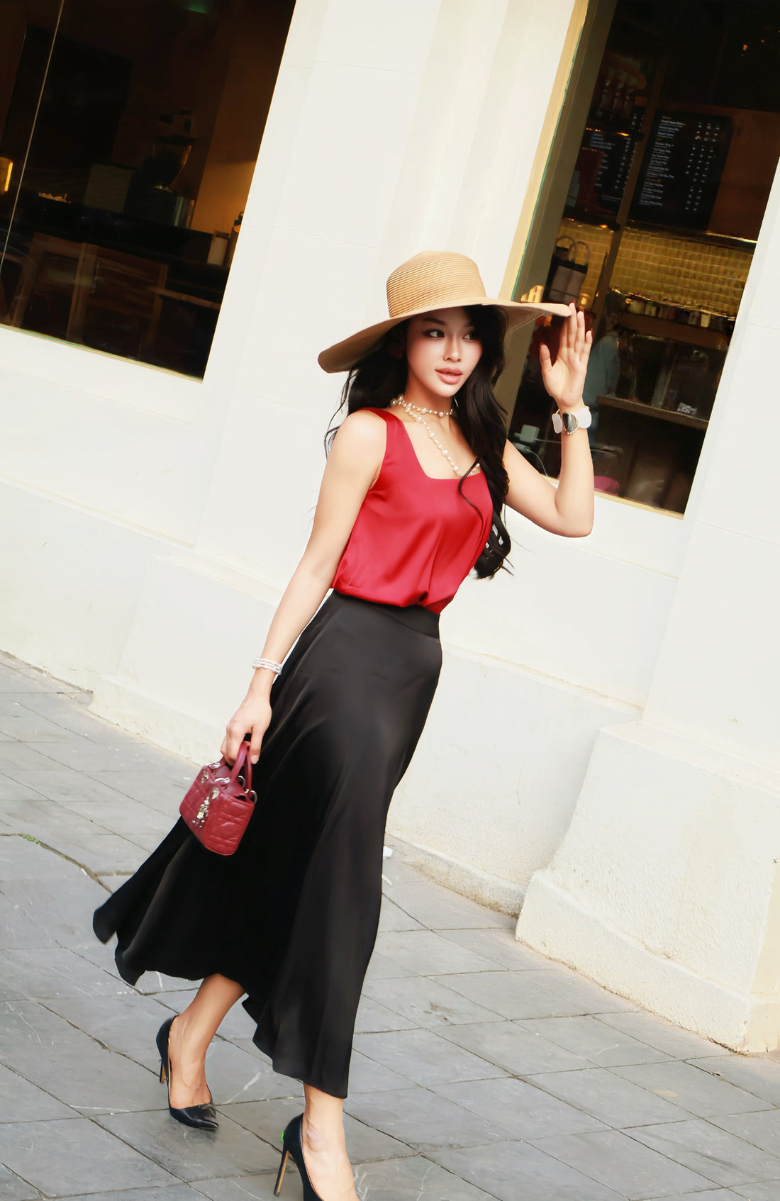 Tracey Satin Maxi Skirt