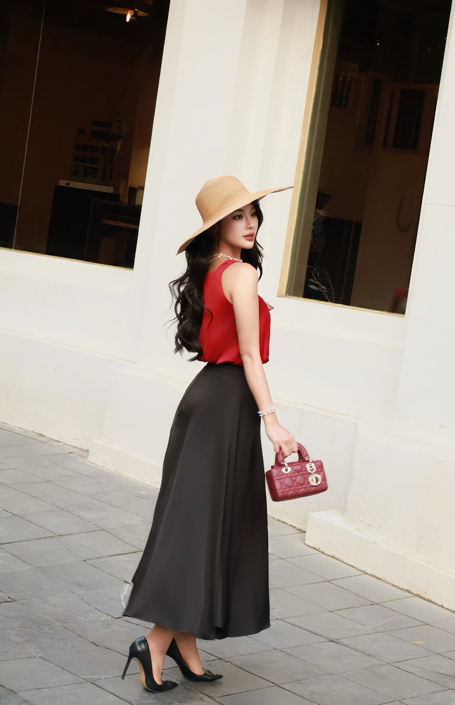 Tracey Satin Maxi Skirt